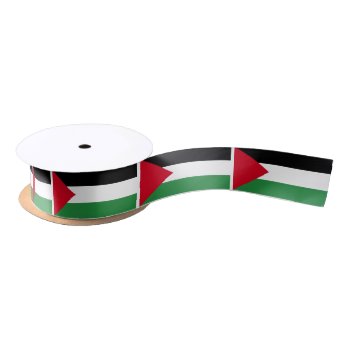 Palestine Flag Satin Ribbon by HappyPlanetShop at Zazzle