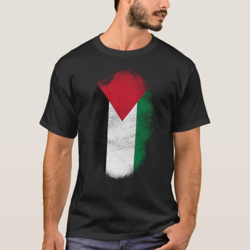 Palestine Flag Souvenir _ Distressed Palestinian T_Shirt