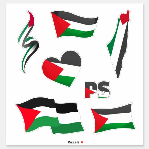 Palestine flag Sticker Pack 