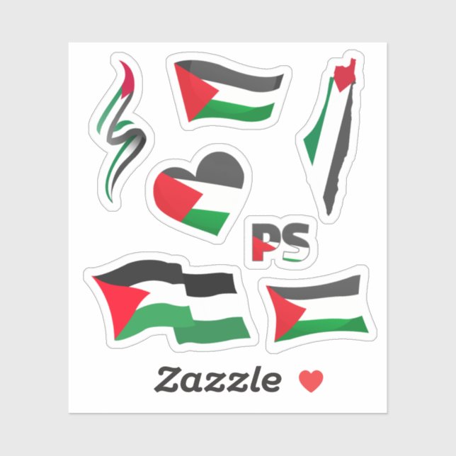 Palestine flag Sticker Pack  (Sheet)