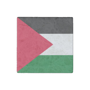 Palestine Flag Stone Magnet