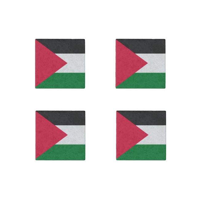 Palestine Flag Stone Magnet (Front)