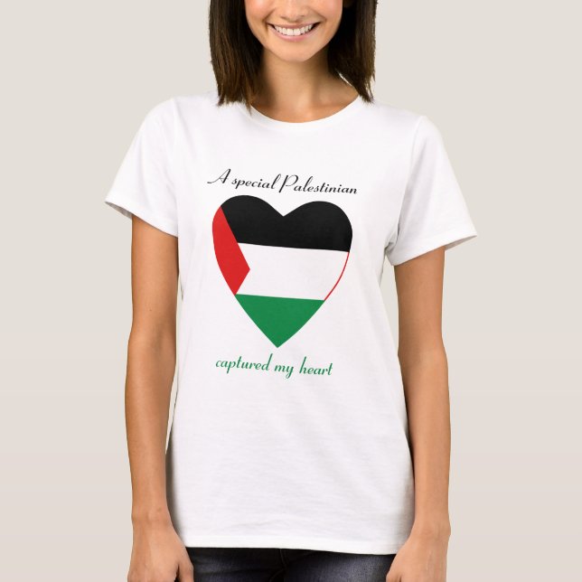 Palestine Flag Sweetheart T-Shirt (Front)