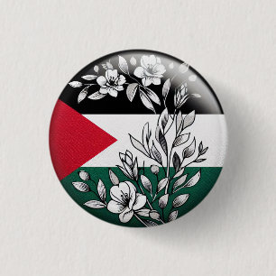 PALESTINE FLORAL BUTTON
