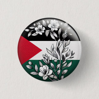PALESTINE FLORAL BUTTON