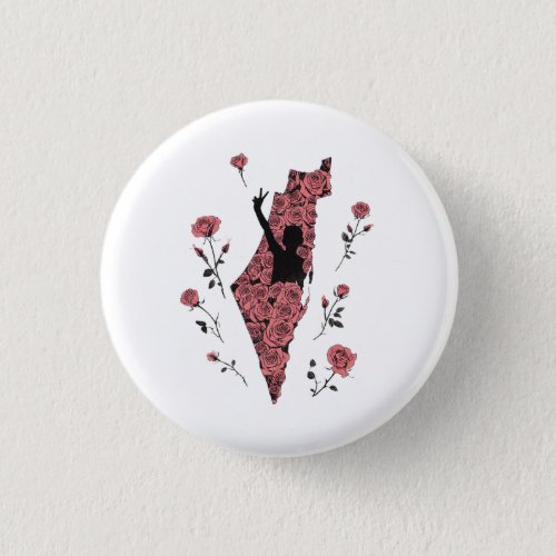 palestine floral map button