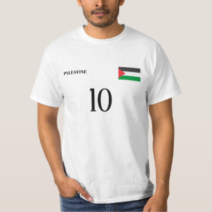 Palestine Football Soccer Customized Name T-Shirt