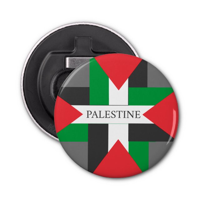 Palestine Footballer sport Soccer Ball Bottle Opener (Front)