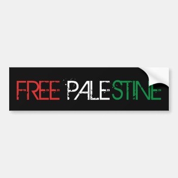 Palestine Freedom Bumper Sticker by GrooveMaster at Zazzle