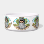 Palestine Freedom Fighter Portrait Bowl<br><div class="desc">Freedom fighter Palestine Youth in homeland background with olive tree and sunny hills - Original Vector illustration Round Logo isolated on white,  design Copyright BluedarkArt TheChameleonArt</div>