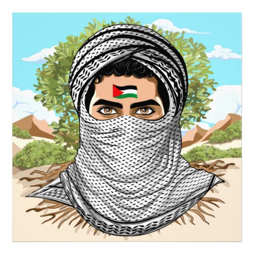 Palestine Freedom Fighter Portrait Photo Print