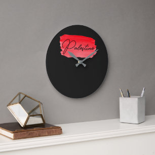 Palestine Gaza Free Large Clock