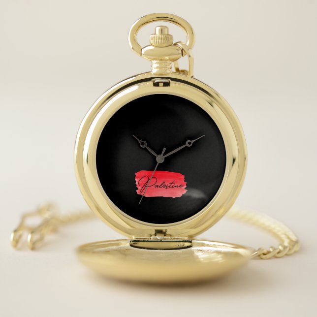 Palestine Gaza Free Pocket Watch (Inside)