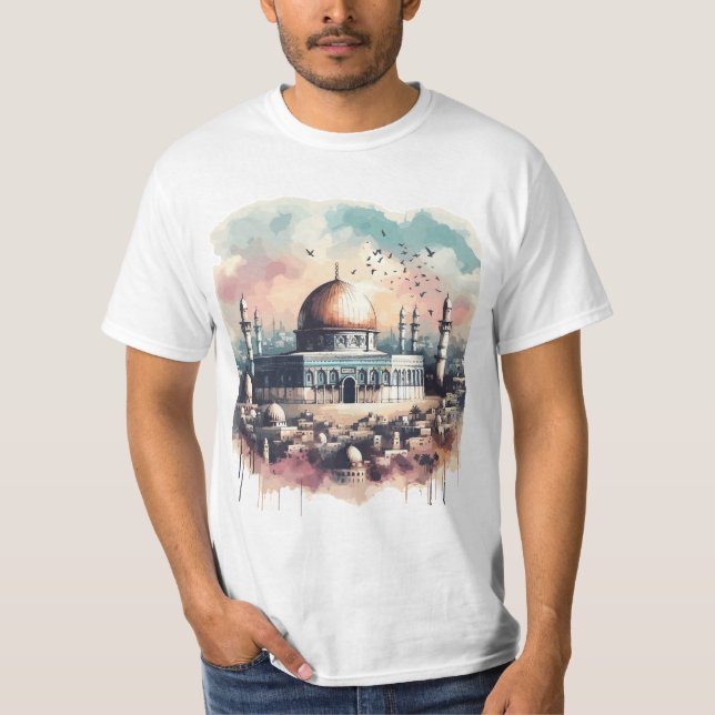 Palestine Gaza Save Al Aqsa Mosque T-Shirt (Front)