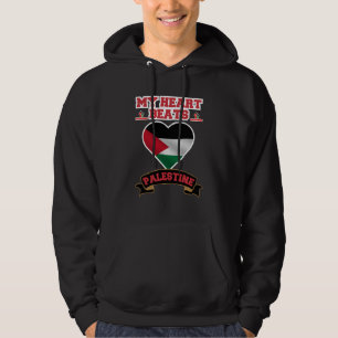 Palestine Heart Flag Love Support Freedom Pride Hoodie