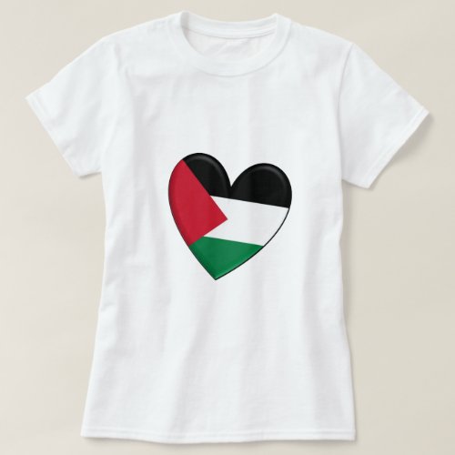 Palestine Heart Flag T_Shirt