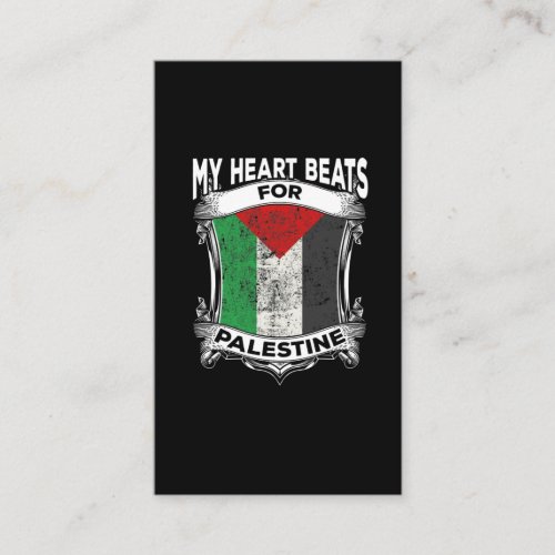 Palestine Heart Gaza Peace Palestinian Roots Business Card