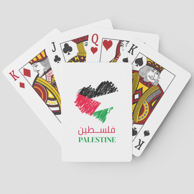 Palestine heart  poker cards (Back)