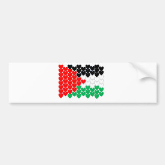 Palestine hearts bumper sticker
