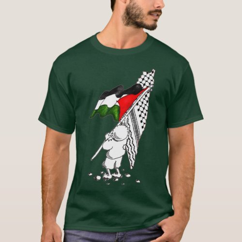 Palestine  In Arabic Free Gaza Palestine Flag T_Shirt