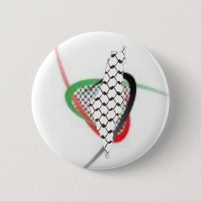 Palestine in our hearts pinback button (Front)
