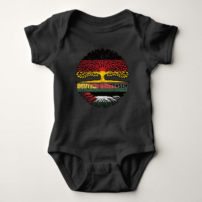 Palestine Isch German Germany Construction Baby Bodysuit (Front)