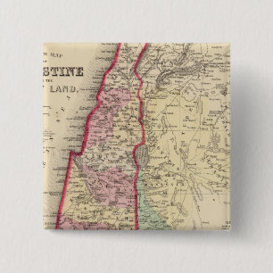 Palestine, Jerusalem Map by Mitchell Pinback Button