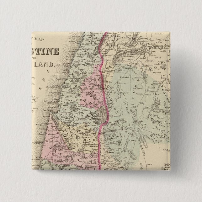 Palestine, Jerusalem Pinback Button (Front)
