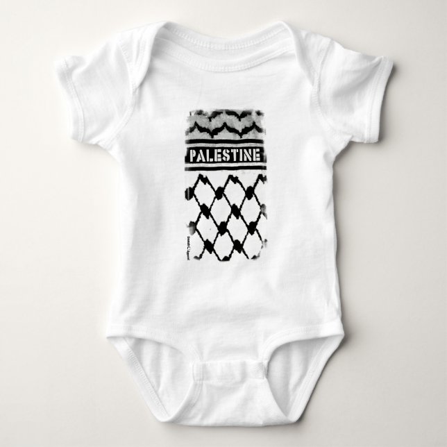 Palestine Keffiyah Baby Bodysuit (Front)