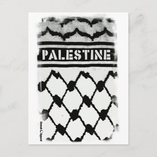 Palestine Keffiyah Postcard