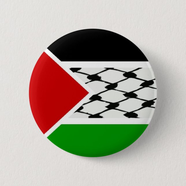 Palestine Keffiyeh Flag Button (Front)