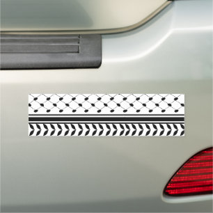 Palestine Keffiyeh Pattern Scarf Bumper Car Magnet