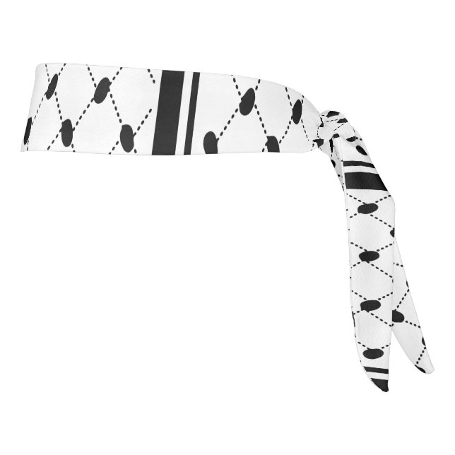 Palestine Keffiyeh Pattern Scarf Tie Headband (Rotate 90)