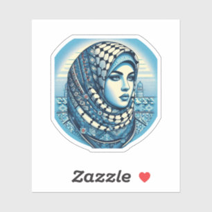 PALESTINE KEFFIYEH SUPPORT STICKER