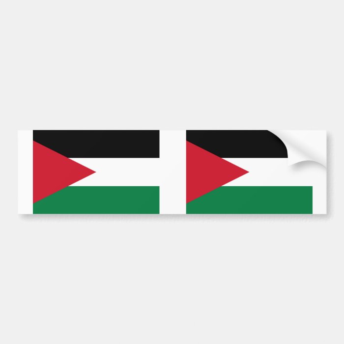 Palestine   Long Triangle, Palau flag Bumper Stickers