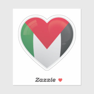 Palestine Love Flag Sticker