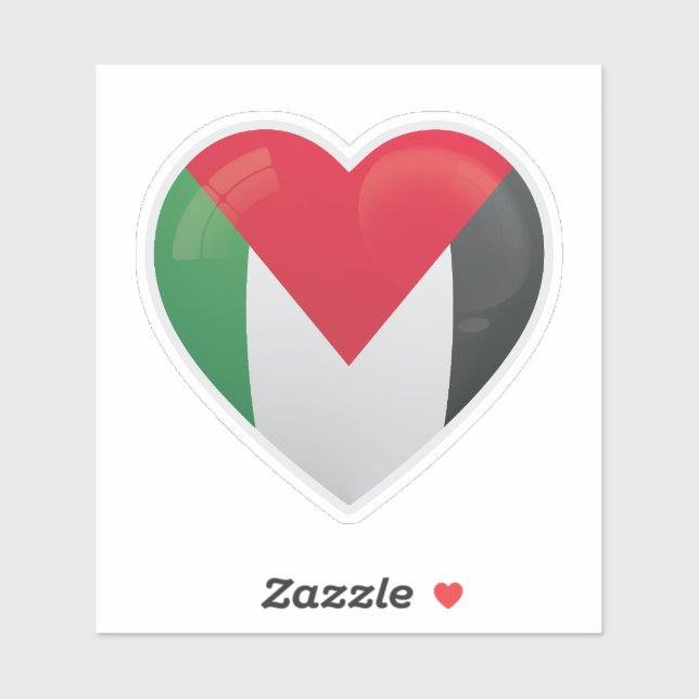 Palestine  Love Flag Sticker (Sheet)