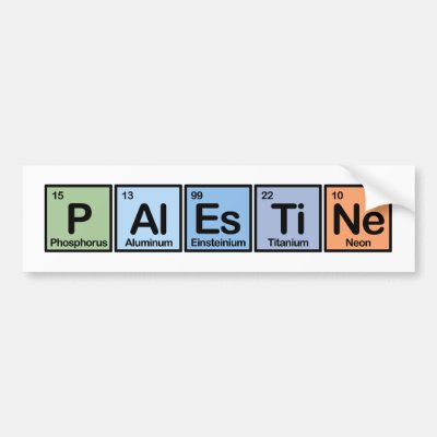 Palestine made of Elements Bumper Sticker