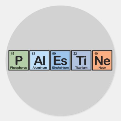 Palestine made of Elements Classic Round Sticker
