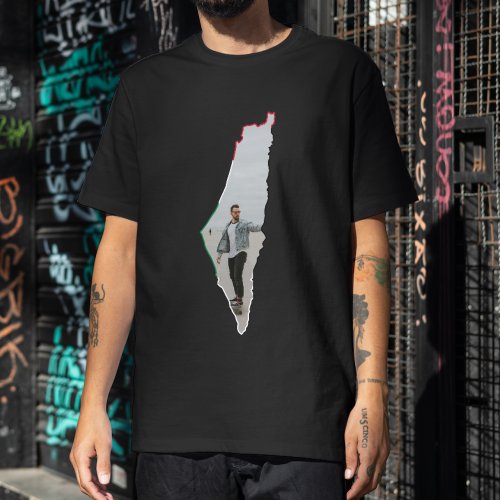 Palestine Map Custom Photo T_Shirt