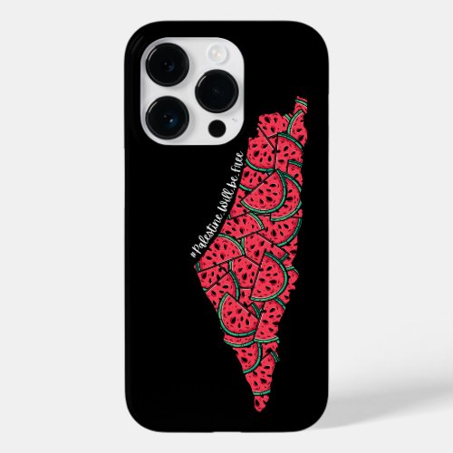 Palestine Map full of Watermelons  Free palestine Case_Mate iPhone 14 Pro Case