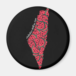 Palestine Map full of Watermelons Free palestine Magnet