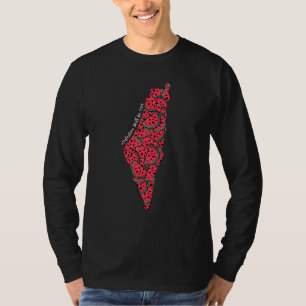 Palestine Map full of Watermelons Free palestine T-Shirt