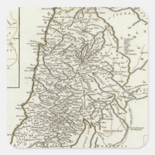 Palestine Map Square Sticker