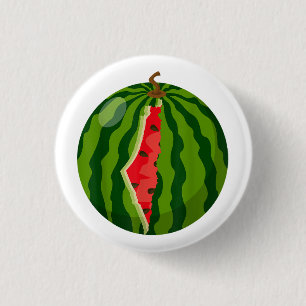 Palestine Map Watermelon Arabic Calligraphy Button