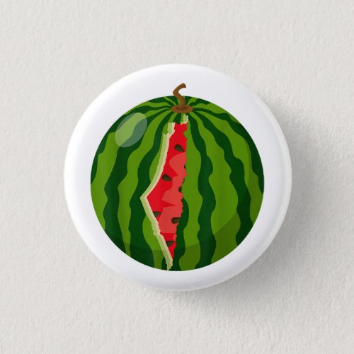 Palestine Map Watermelon Arabic Calligraphy Button