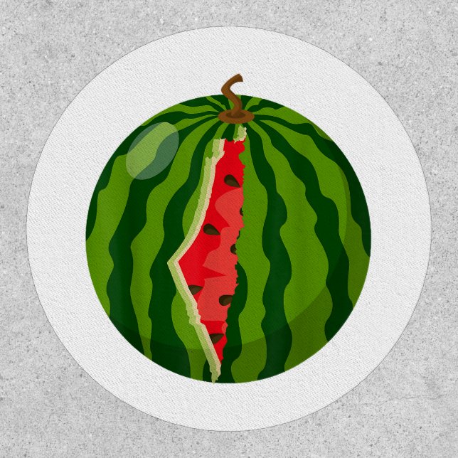 Palestine Map Watermelon Arabic Calligraphy Patch (Front)