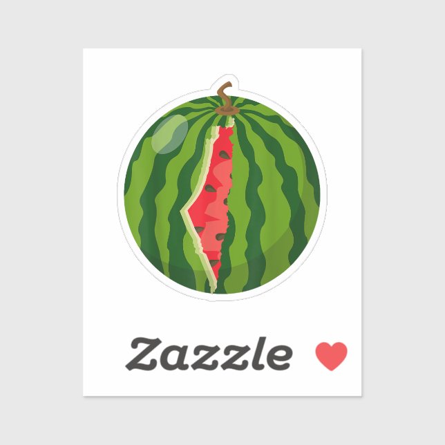 Palestine Map Watermelon Arabic Calligraphy Sticker (Sheet)