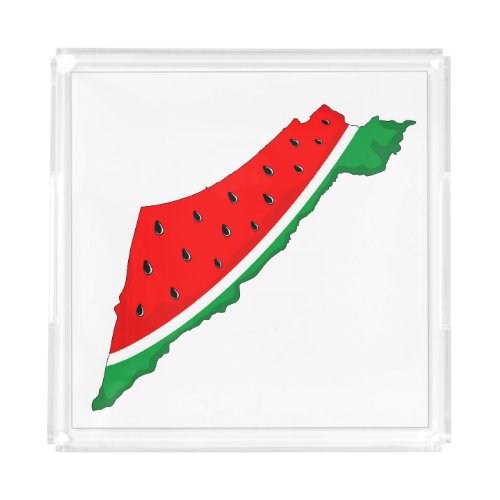 Palestine Map Watermelon Symbol of freedom Acrylic Tray