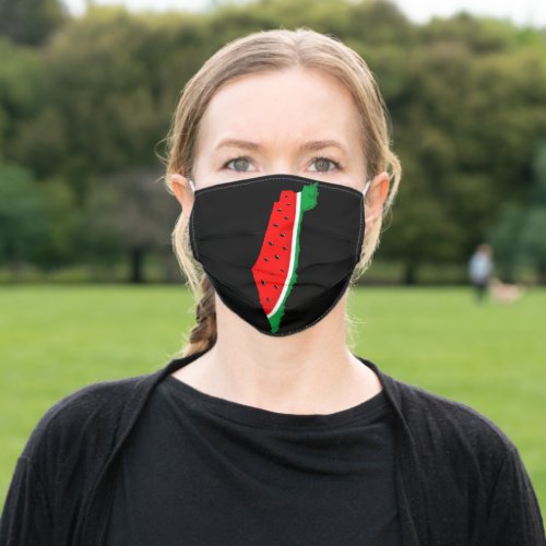 Palestine Map Watermelon Symbol of freedom Adult Cloth Face Mask